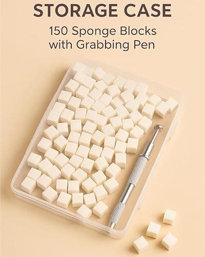 150PCS Nail Sponges for Ombre Nail Art with 1 Grab Pen – Gradient Nail Art Tool Set with Storage Case – DIY Nail Design Accessories for Salon & Home Use thumbnail 7