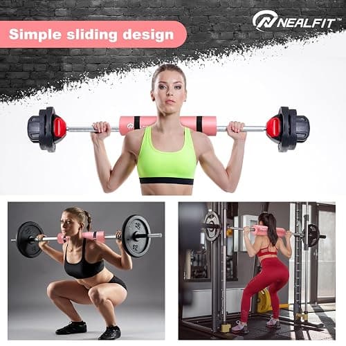 NEALFIT Barbell Pad Squat Pad for Squats—Squat Bar Pad—Great for Weightlifting,Lunges and Hip Thrusts—Foam Sponge Pad—Fit Standard and Olympic Bars Perfectly thumbnail 7