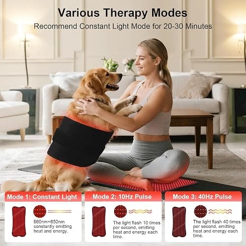 Red Light Therapy Mat for Body - 31.1" x 14.2" Red Light Therapy Pad with 240 LEDs, 660nm Red & 850nm Near Infrared, 29W High-Power, W240 thumbnail 4