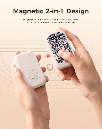 OCOOPA AI Magnetic Hand Warmers Rechargeable 2 Pack, 5000mAh Ultra-Thin Electric Glove Heater Handwarmer,UL Certified, Men Women Gifts for Christmas,Birthday,Winter Essentials,UT4 Young thumbnail 7