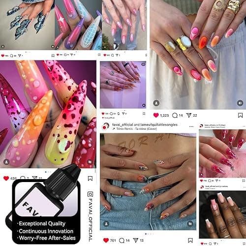 FAVAI Airbrush Gel Nail Polish, 24 Colors, No Dilution,Acetone-Free,French Manicure,Ombre Nail Art,DIY,Salon Quality Nail Supplies,Perfect Gifts for Girls & Women thumbnail 8