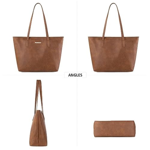 Montana West Tote Bags Vegan Leather Purses and Handbags for Women Top Handle Ladies Shoulder Bags thumbnail 5