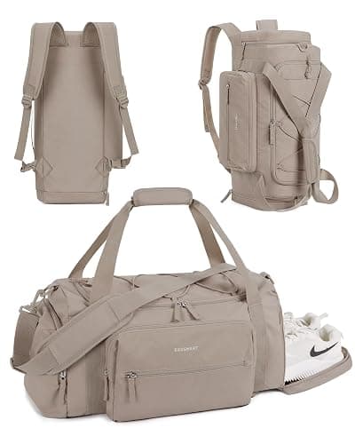 BAGSMART 4-IN-1 Gym Bag for Women Men, TSA Duffle Bag for Travel | With Shoe Compartment & Wet Pocket, 22L/30L/38L Tactical Backpack with 40oz Water Bottle Holder, Lightweight, Water-resistant - Image 1