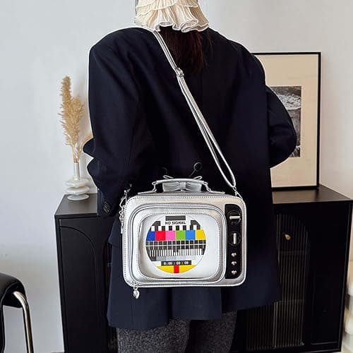 itabag Retro Television Shoulder Bag Clear Windows Anime Display Crossbody Bag for women anime pins display thumbnail 3