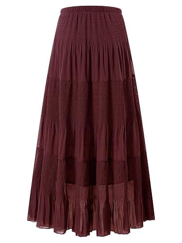 NASHALYLY Maxi Skirts, Chiffon, A-Line thumbnail 2