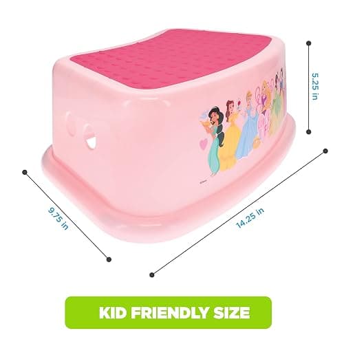 Disney Princess Loving Life Step Stool - Kids Step Stool, Potty Training, Non-Slip, Bathroom, Kitchen, Lightweight thumbnail 2