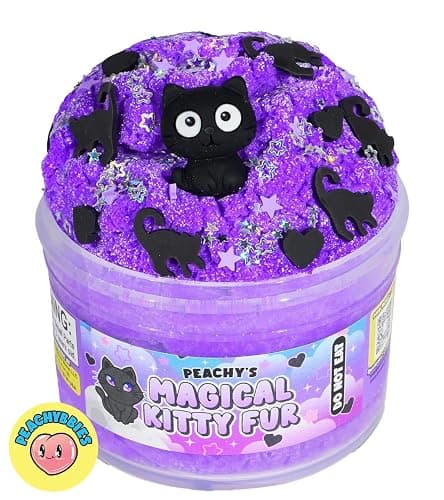 Peachybbies Slime 4-Pack Fantasy Bundle, Unicorn Candy Floss, Mermaid's Ball, Angel Axolotl, Magical Kitty Fur, Includes Slime Activator, Easter Basket Stuffers, Sensory Toys for Kids, Made in USA thumbnail 6