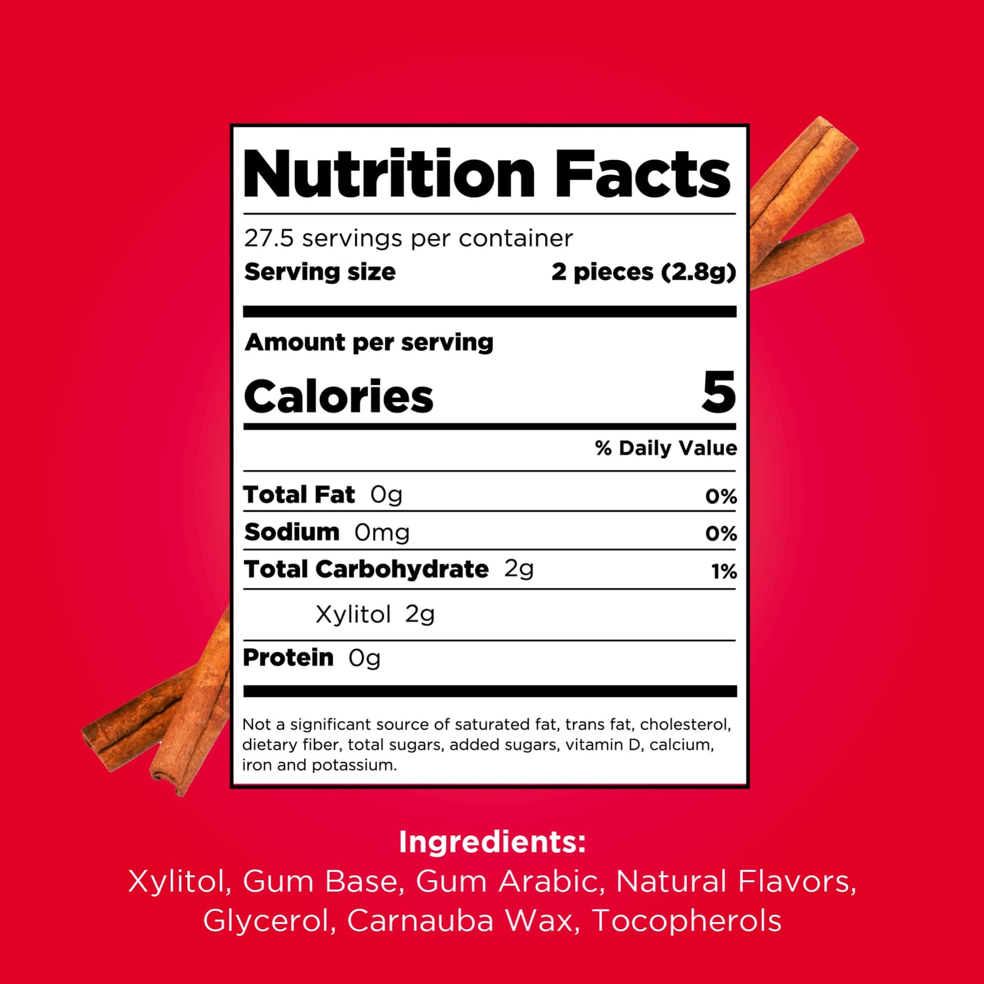 PUR Gum The Company | Sugar-Free + Aspartame-Free Chewing | 100% Xylitol | Cinnamon | Vegan + Non GMO | 55 Pieces per Bag (Pack Of 3, 165 Pieces) thumbnail 2