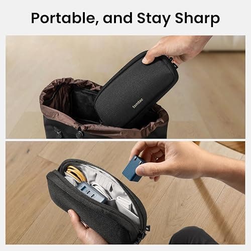 tomtoc Electronics Organizer Travel Case, Water Resistant Travel Bag Cable Organizer for Essentials, Tech Pouch Accessories Carry Storage for Cord, Phone, Cables, Airpods, USB Flash Drive, Daily Items thumbnail 10