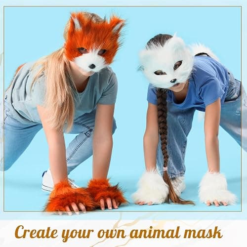 XunYee 10 Pcs Faux Fur Fabric for Crafts Fuzzy Fabric Trim Fluffy Pre Cut Ribbons for Halloween Costumes Therian Mask Christmas Gnomes Beards Sewing Decoration(Light Colors,2"x40") thumbnail 5