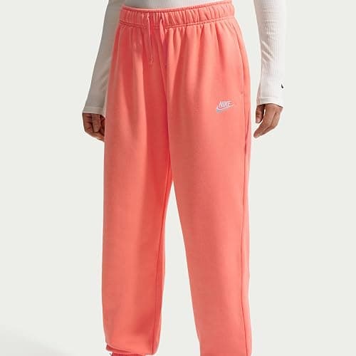 Nike Women's Sportswear Club Fleece Mid-Rise Oversized Sweatpants thumbnail 3