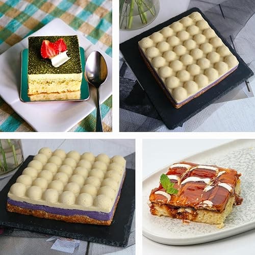 Square Springform Cake Pan 9.5inch,10inch,11inch, Set of 3 non stick leakproof cake baking pans with removable bottom thumbnail 5