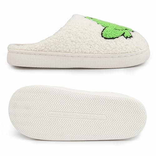 CWODOR Slippers for Women Men Cute House Slippers Plush Fleece Lining Warm Home Shoes Slip-on thumbnail 3
