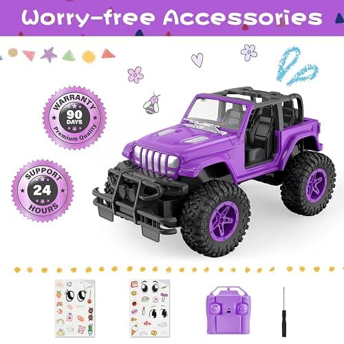 NQD RC Cars 1:16 Scale Remote Control Jeep Car 80 Min Playtime 2.4Ghz Off-Road RC Trucks for for Toddlers Girls Kids thumbnail 9