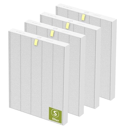 4 Pack C545 True HEPA Replacement Filter S Compatible with Winix C545, B151, P150, 9300 Air Purifier, Ture HPEA Filter S Only, Part number 1712-0096-00 - Image 1