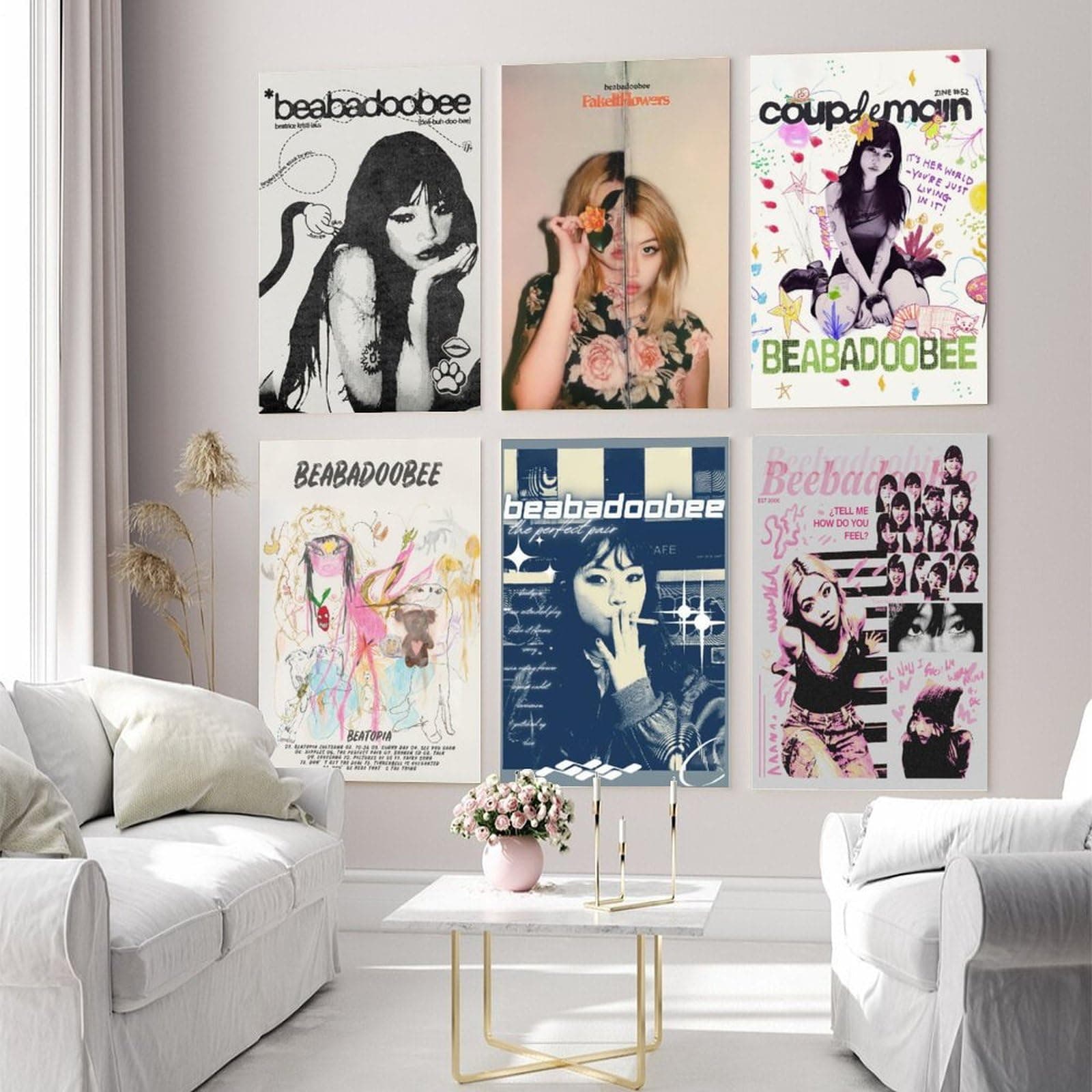 Beabadoobee Poster Music Atr Vintage Singer Poster A Set of 6 Canvas Posters Room Aesthetic Festival Family Bedroom Decor Wall Art Home12x18inch(30x45cm) Style thumbnail 4