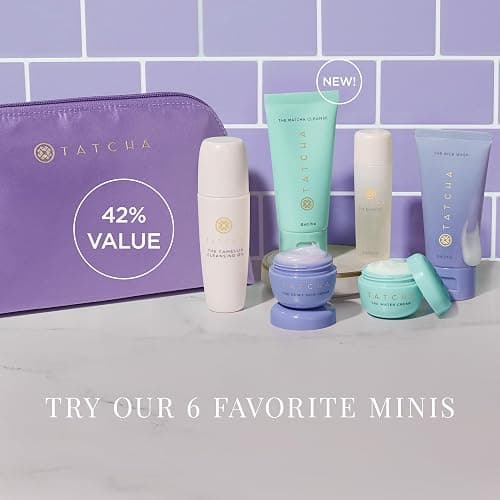 TATCHA Mini Favorites Set | Travel Sized Bestselling Cleansers, Essence, and Moisturizers | $120 Value thumbnail 2