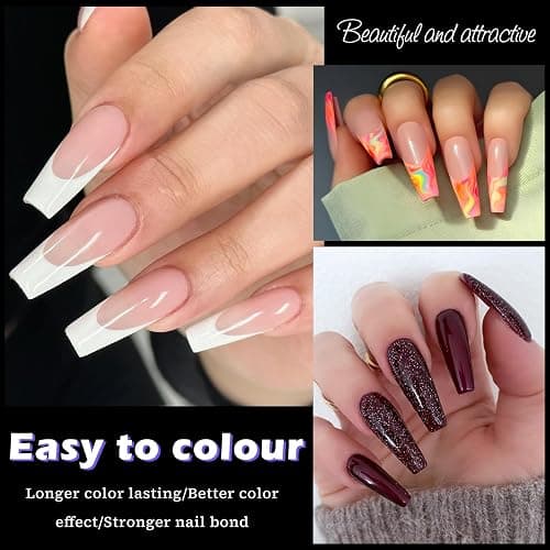 240pc Coffin Gel Nail Tips Long Fake Nails Clear Press ons Nail, Long Coffin Nails Tips Acrylic Nails Extension Soft Gel Nails Tip Full Cover Ballerina False Nail Clear Artficial Fingernails thumbnail 6