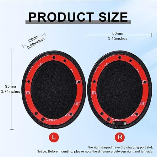Replacement Ear Pads for Beats Studio 2 & Studio 3 Wired & Wireless Headphones, Ear Cushions, Headset Earpads, Ear Cups Cover with Soft Protein Leather-Pink thumbnail 2