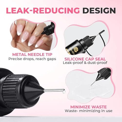 UNA GELLA 15g Nail Glue for Press On Nails with 20ml Nail Glue Remover Kit | Quick Dry Semi Solid Glue, No U V Lamp Needed, Non-Acetone Gentle Remover, Strong Hold Nail Tips Glue Gel, for DIY Manicure thumbnail 7