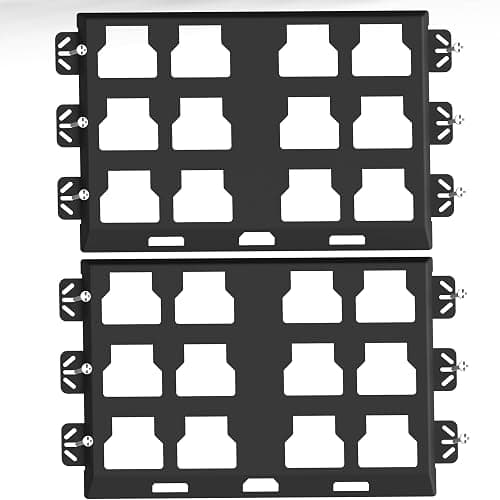 Packout Mounting Full Plate,The Wall Mount Compatible for Milwaukee,Two Black Organizer Compatible for Milwaukee - Image 1