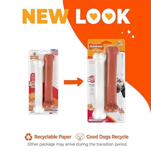Nylabone Power Chew Original Bone Dog Toys, Chicken & Bacon Flavor, 2 Count | Large breeds, durable chew toys, discourages destructive chewing, long lasting, flavor throughout, for dogs up to 50 pounds thumbnail 3