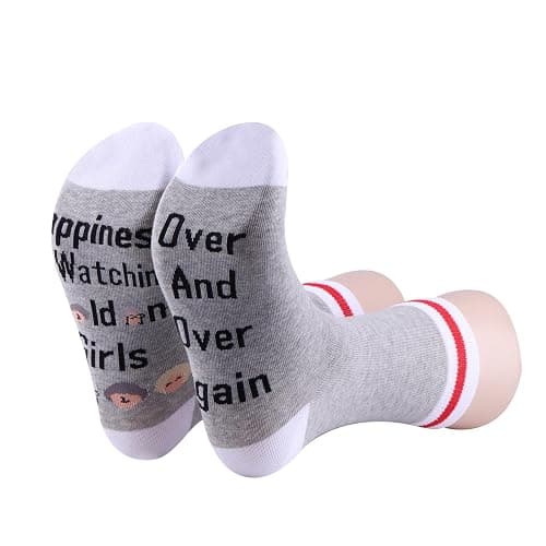 PXTIDY 2 Pairs Golden Inspired Girls TV Show Socks - Happiness Is Watching Novelty Socks - Friendship Gift thumbnail 7