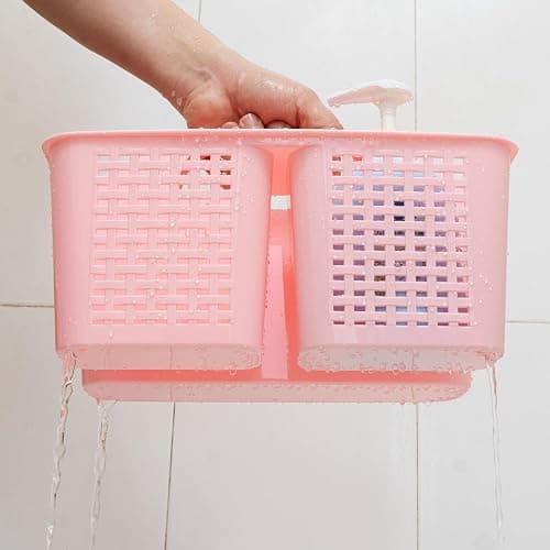 Tiawudi Portable Shower Caddy, Caddy Organizer with Handle, Plastic Shower Basket Hold Soap, Shampoo, Hair Supplies and Beauty Products, Cleaning Supplies Organizer for Home, Dorm, Shelf and Cabinet thumbnail 2