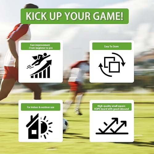 2 Angles Soccer Rebounder Board Soccer Wall Kick Back Trainer for Adults Soccer Training Equipment for Passing & Shooting Practice thumbnail 8