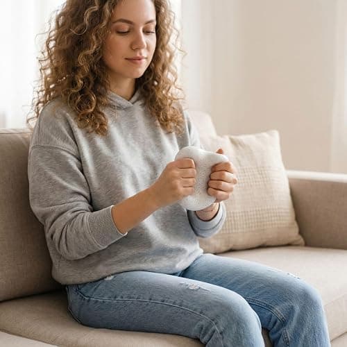 Snowball Stress Relief Squishy Toys, Focus & Play Sensory Fidget Toys for Teens, Adults Anxiety Relief Slow Rise Portable Desk Toys, Easter Basket Stuffers Birthday Gifts(B-Blue) thumbnail 2