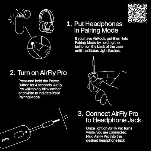 Twelve South AirFly Pro | Drahtloser Sender/Empfänger mit Audio-Sharing für bis zu 2 AirPods/drahtlose Kopfhörer - Flugzeug, Fitnessstudio, Auto thumbnail 9