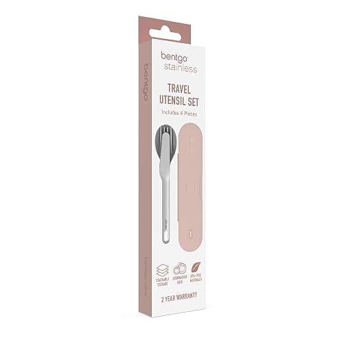 Bentgo Stainless Travel Utensil Set - Reusable 3-Piece Silverware Set with Carrying Case, High-Grade Premium Steel, BPA-Free Case, Eco-Friendly - Ideal for Travel, Camping, and Office Use (Rose) thumbnail 7