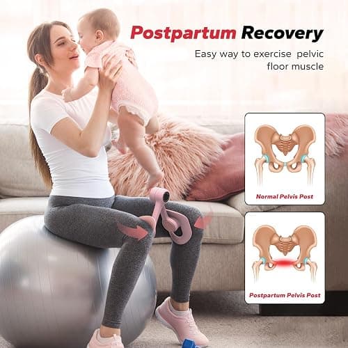 MERACH Pelvic Floor Exercise Devices, Thigh Trainer with Resistance Band | Resistance Band, Easy Shaping, Quickly Activates Leg and Pelvic Floor Muscles, 360° Rotation Function, Suitable for Everyone thumbnail 4