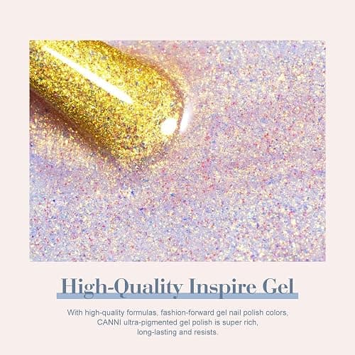 CANNI Vernis à Ongles Gel Semi Permanent Pailleté violet marron violet rouge rose marron 8 Couleur Glitter Vernis à Ongles Gel Nail Polish Soak off Vernis Manucure thumbnail 7