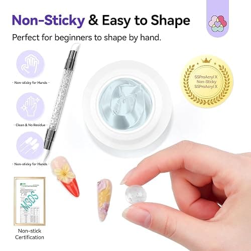 SAVILAND Pro Solid Builder Nail Gel for Nails with 30 g Rhinestone Glue Gel: 30 Days Long Lasting Clear 3D Nail Gel for Nail Extension Nail Art Salon - 2pcs thumbnail 2