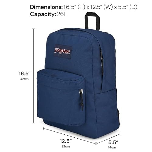 JanSport SuperBreak Plus Backpack with Padded 15-inch Laptop Sleeve and Integrated Bottle Pocket - Spacious and Durable Daypack for Work and Travel - Russet Red - Russet Red thumbnail 2