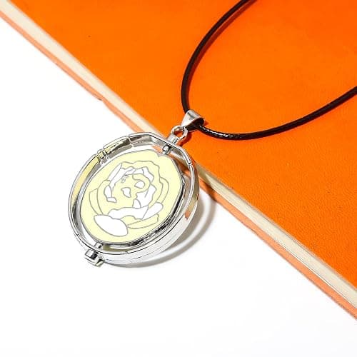 SONGCHANGJEWELRY Elegant Arcane Rose Pendant Necklace - Flip over design with delicately carved flowers - Gift to Witness Love and Friendship thumbnail 5