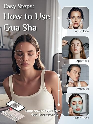 Rena Chris Gua Sha Facial Tools, Stainless Steel Guasha Tool for Acupuncture, Manual Massage Tool for Jawline Sculpting and Puffiness Reducing, Gua Sha Facial Massage Tool, Skin-Care Gift thumbnail 5