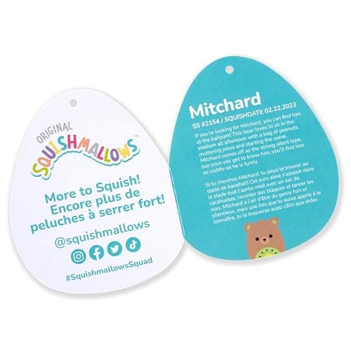 Squishmallows Original 5-Inch Mitchard Kiwi Bear - Official Jazwares Plush thumbnail 7