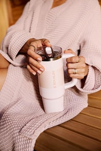 STANLEY Quencher ProTour Flip Straw Tumbler with Leakproof Lid 30 oz | Built-In Straw & Handle | Cupholder Compatible for Travel | Insulated Stainless Steel Cup | BPA-Free | Dark Blossom thumbnail 2