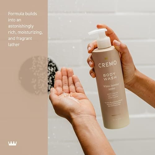 Cremo White Jasmine Amber Skin Moisturizing Body Wash for Women, Notes of White Jasmine, Red Currant, and Sweet Amber, 16 Fl Oz thumbnail 4