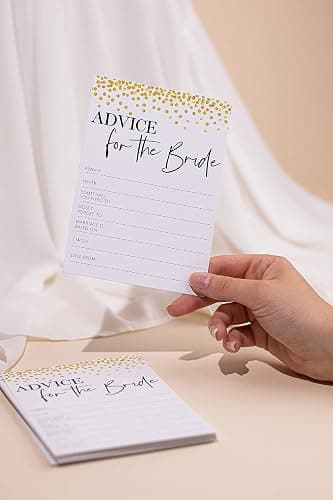 Huxters Hen Party Accessories – 20 Pcs Advice for The Bride Card Games – Luxurious Design with Printed Template – Ultra-Thick 350GSM Paper – Great for Bachelorette and Hen Party thumbnail 4