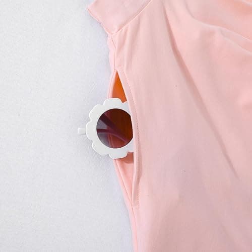 ZFZDRen 3-14Y Girl Solid Color Flared Skater Skirt with Pocket Elastic Waist A-Line Skirt for Kids Cotton Blend Casual Skirt thumbnail 4
