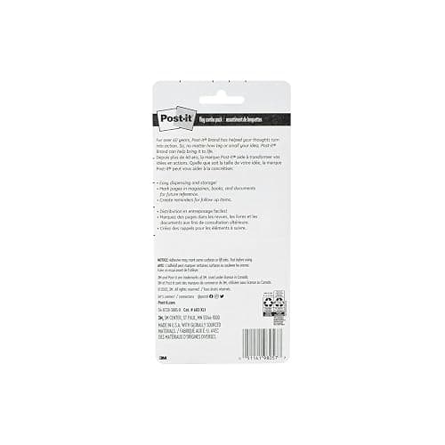 Post-it Flags Combo Pack, 4 On-The-Go Dispensers/Pack, 120 .94 in Wide and 200 .47 in Wide Flags, Assorted Colors (683-XL1) thumbnail 9