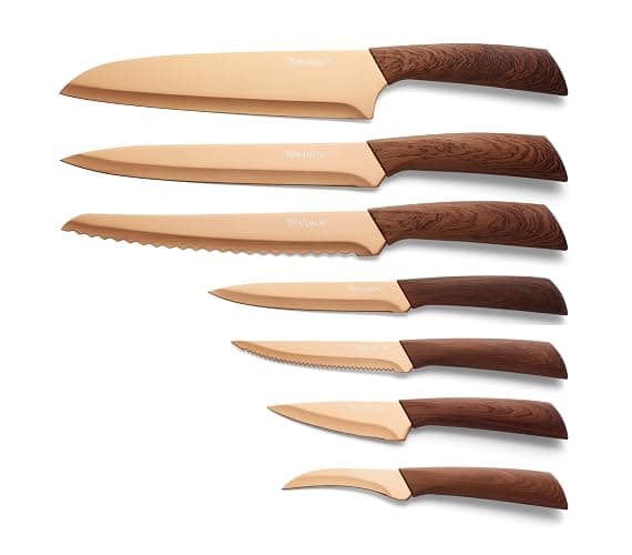Hampton Forge Raintree Copper 13 Piece Block Set, Brown/Wood thumbnail 3