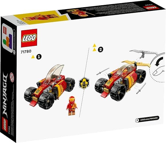 LEGO NINJAGO Kai's Ninja Race Car EVO, 2 in 1 Building Toy Set, Kids Can Build an Off Road Vehicle or Race Car, Ninja Minifigure with Toy Swords, Gift for Boys, Girls and Kids Ages 6+, 71780 thumbnail 6