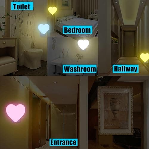 INZU Night Lights Plug into Wall, LED Night Light for Kids, Cute Nightlight with Auto Dusk to Dawn Sensor, LED Nightlight with Soft Warm Light for Bedroom, Nursery, Bathroom, Hallway (Blue) thumbnail 8