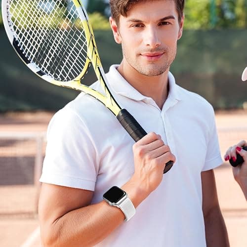 6 Pack Sport Nylon Loop Band Compatible with Apple Watch Band 38mm 40mm 41mm 42mm 44mm 45mm 46mm 49mm for Women Men, Adjustable Breathable Braided Straps for iWatch Series 11/10/9/8/7/6/5/4/3/SE/Ultra thumbnail 5