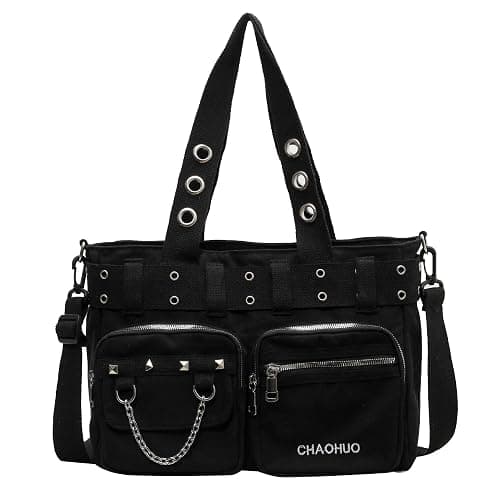 KANGDAWEI Steampunk Goth Messenger Bag, Fashion Punk Gothic Shoulder Bag - Image 1