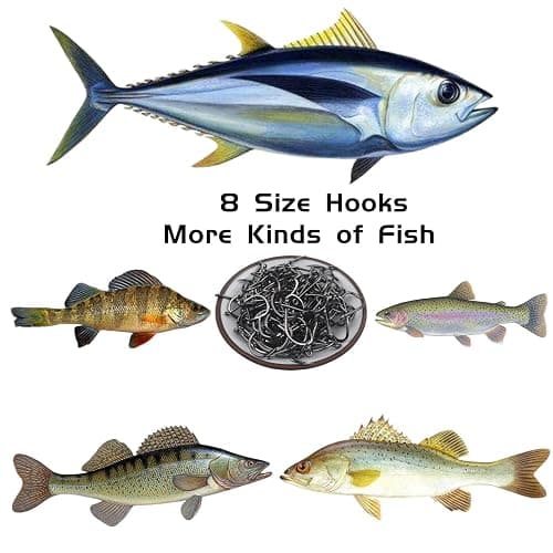 Fishing Hooks Freshwater Saltwater Fish Hooks Bulk Fishing Hooks Set Worm Catfish Hooks Fish Gear Equipment Supplies thumbnail 7